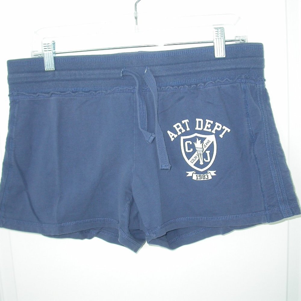 Navy Blue Cotton Gym Shorts